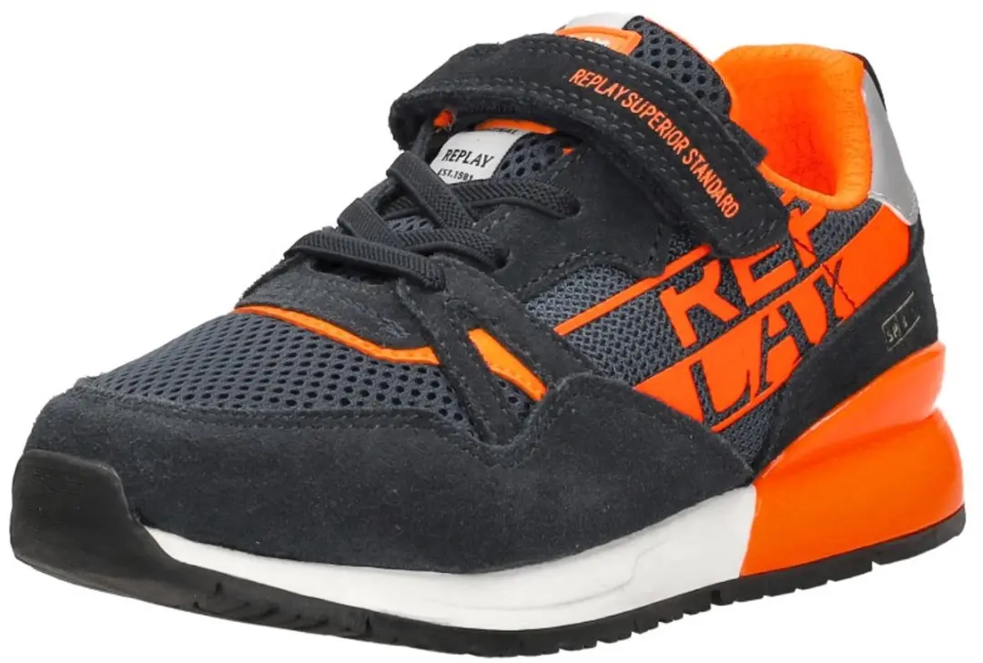 Replay Shoot Jr11 Sneakers Jongens - Leren Sneaker - Blauw - Maat 32 - afbeelding 4 van 6
