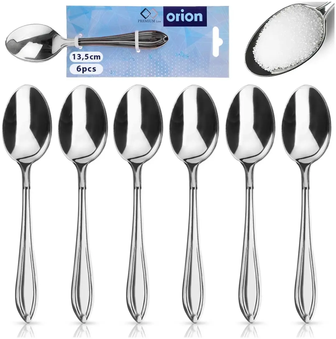 Orion Conic Serie Roestvrijstalen Theelepels 6 Stuks - afbeelding 2 van 3