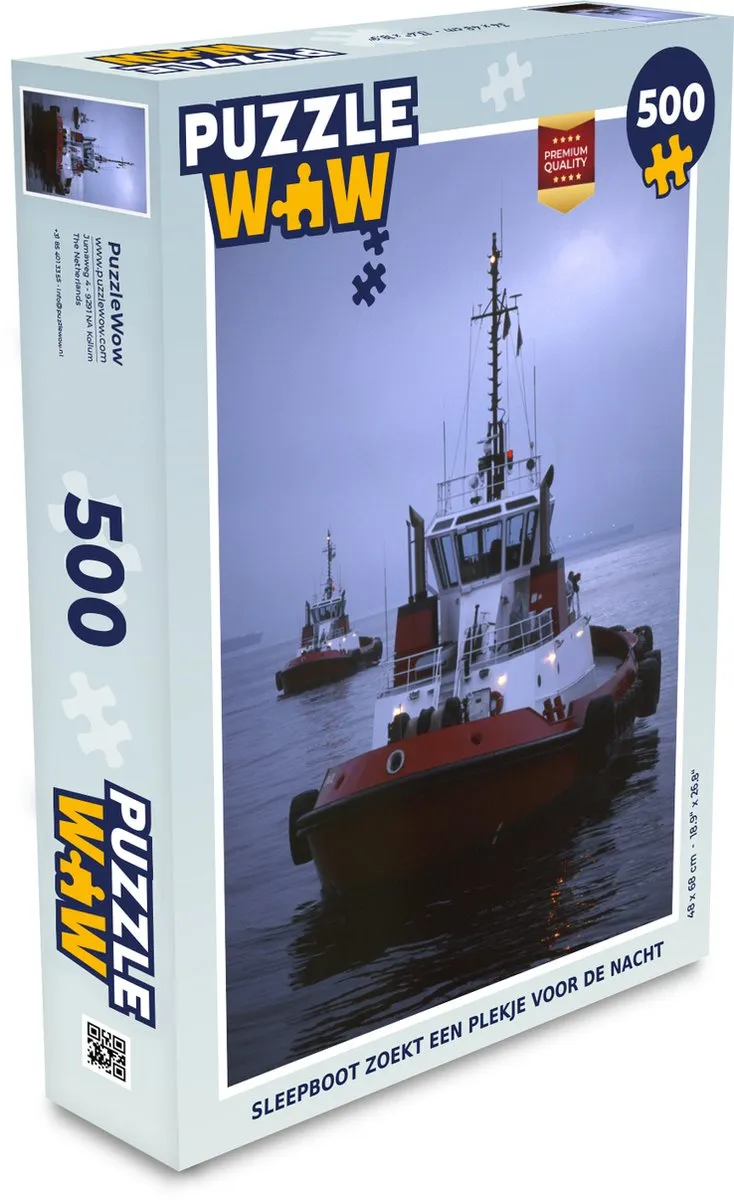 PuzzleWow Legpuzzel 500 Stuks Sleepboot Multicolor