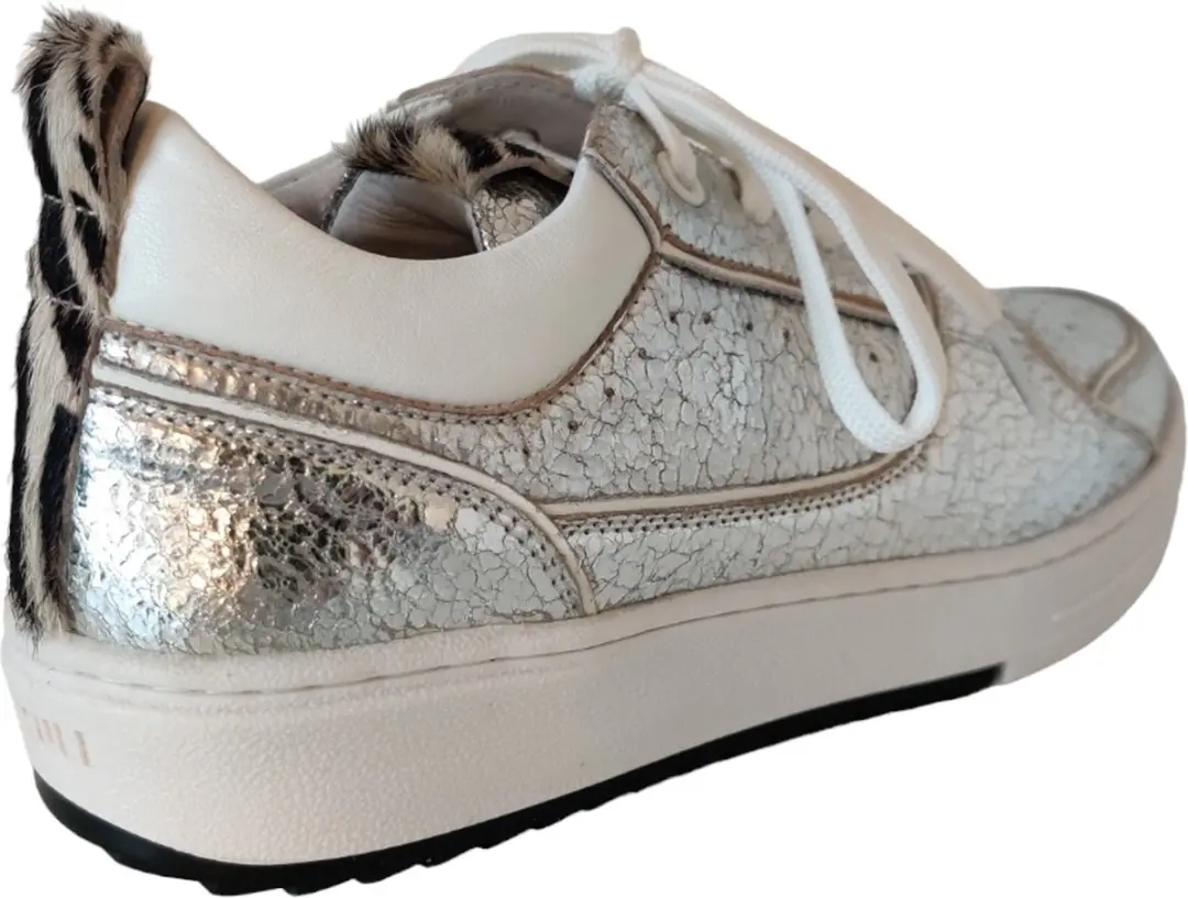 Maruti Anna Sneakers - 38 - Metallic Silver Zebra - afbeelding 2 van 6