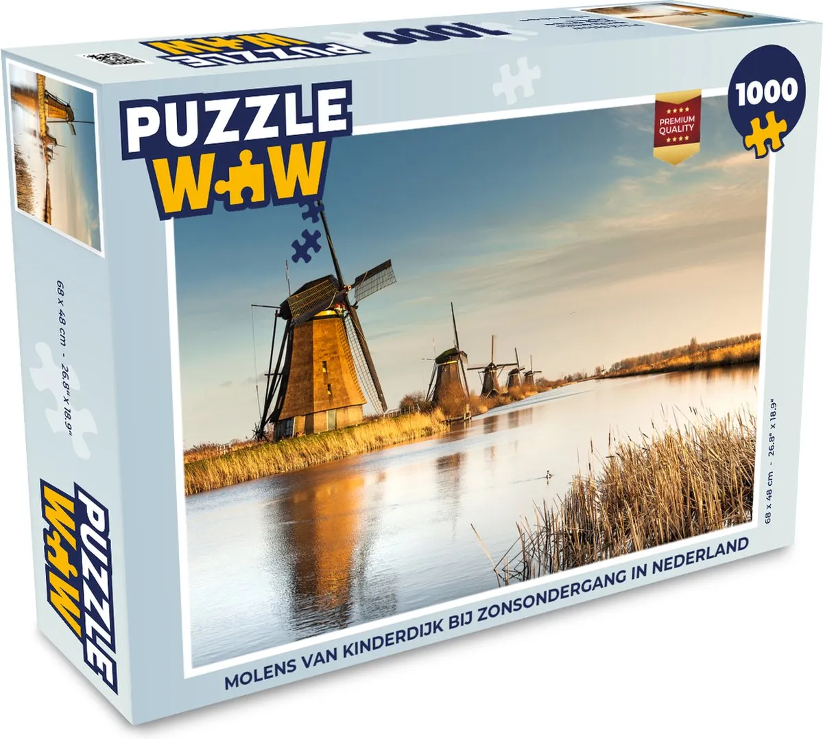 PuzzleWow Holland Landschap Legpuzzel 1000 Stuks - Multicolor
