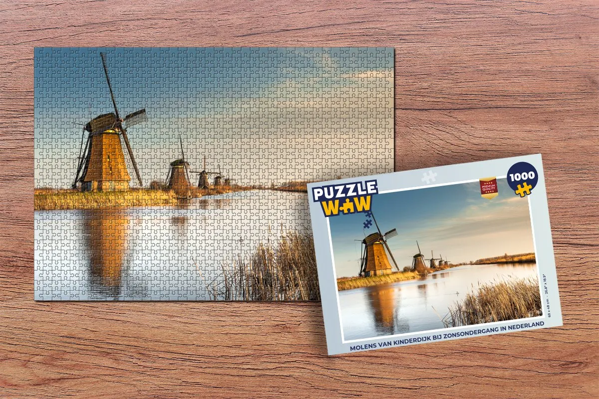 PuzzleWow Holland Landschap Legpuzzel 1000 Stuks - Multicolor