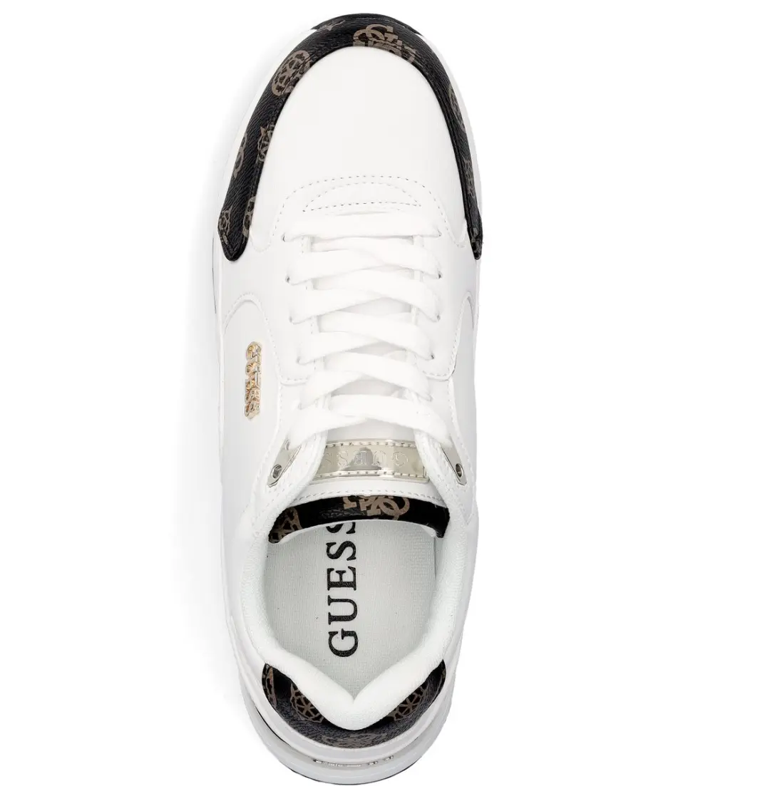 GUESS Moxea Active Lady Dames Sneaker 38 - Wit/Goud - afbeelding 6 van 6