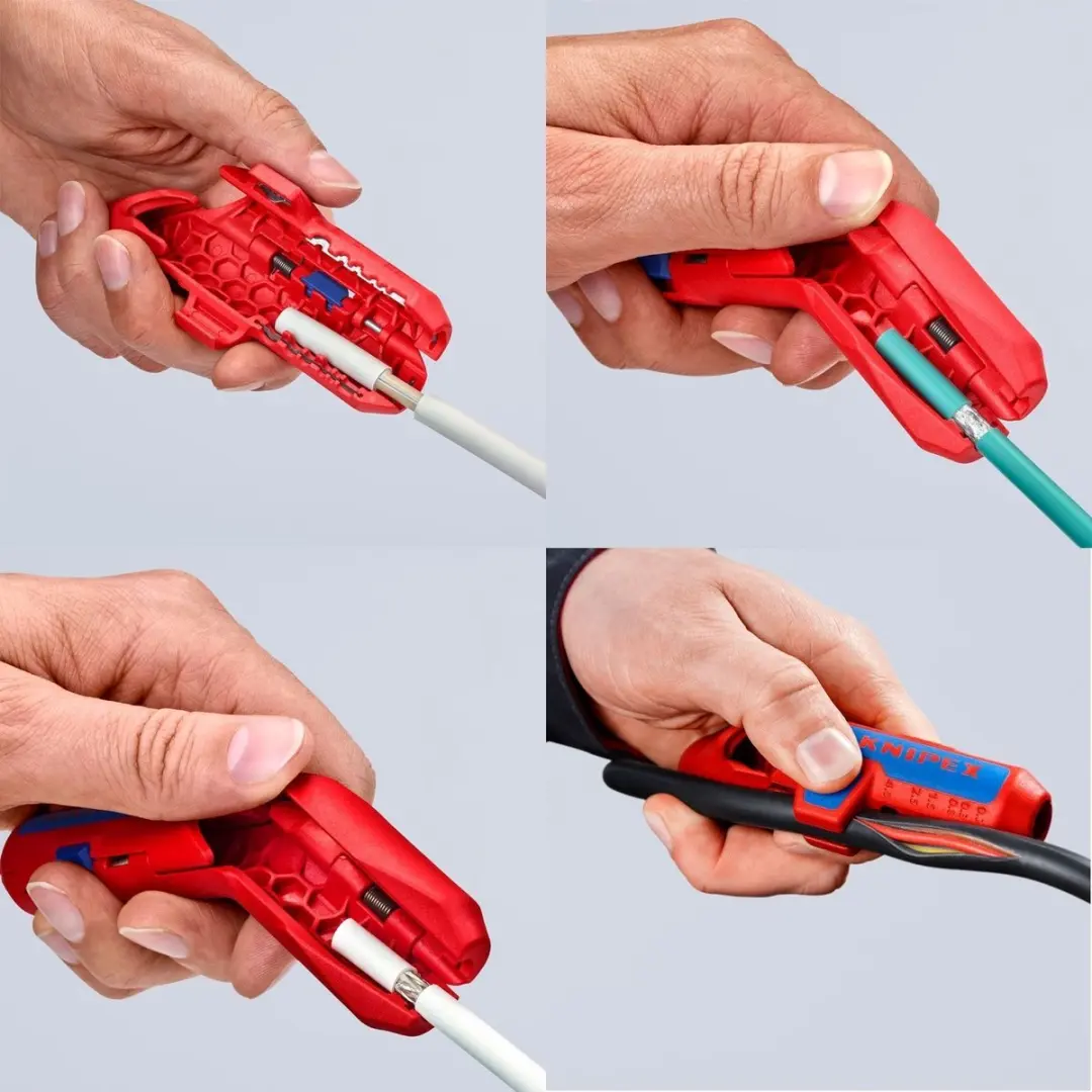 Knipex Ergostrip Links Universeel Ontmantelingsgereedschap - Rood