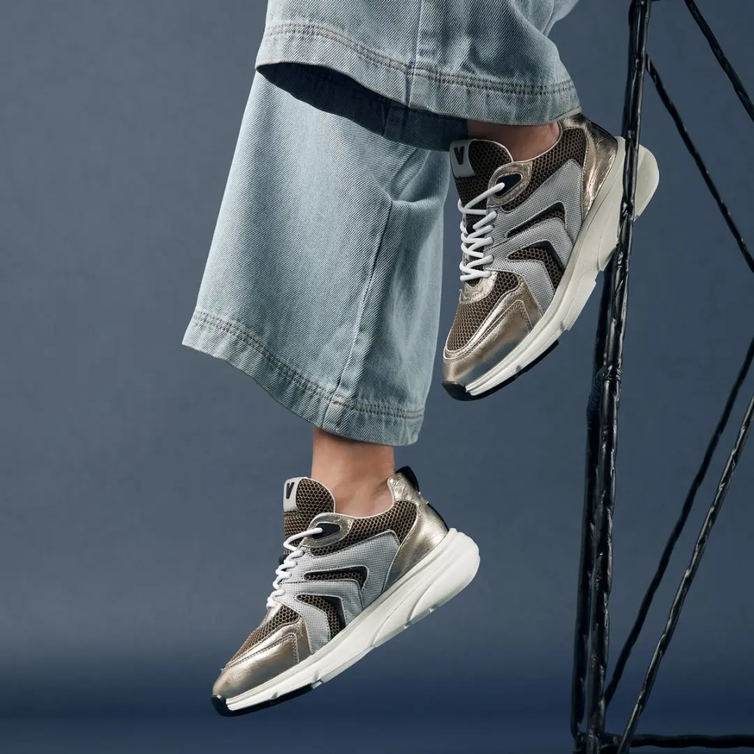 VIA VAI Vic Taylor Sneakers Dames 39 - Beige/Meerkleurig/Metallic - afbeelding 6 van 6
