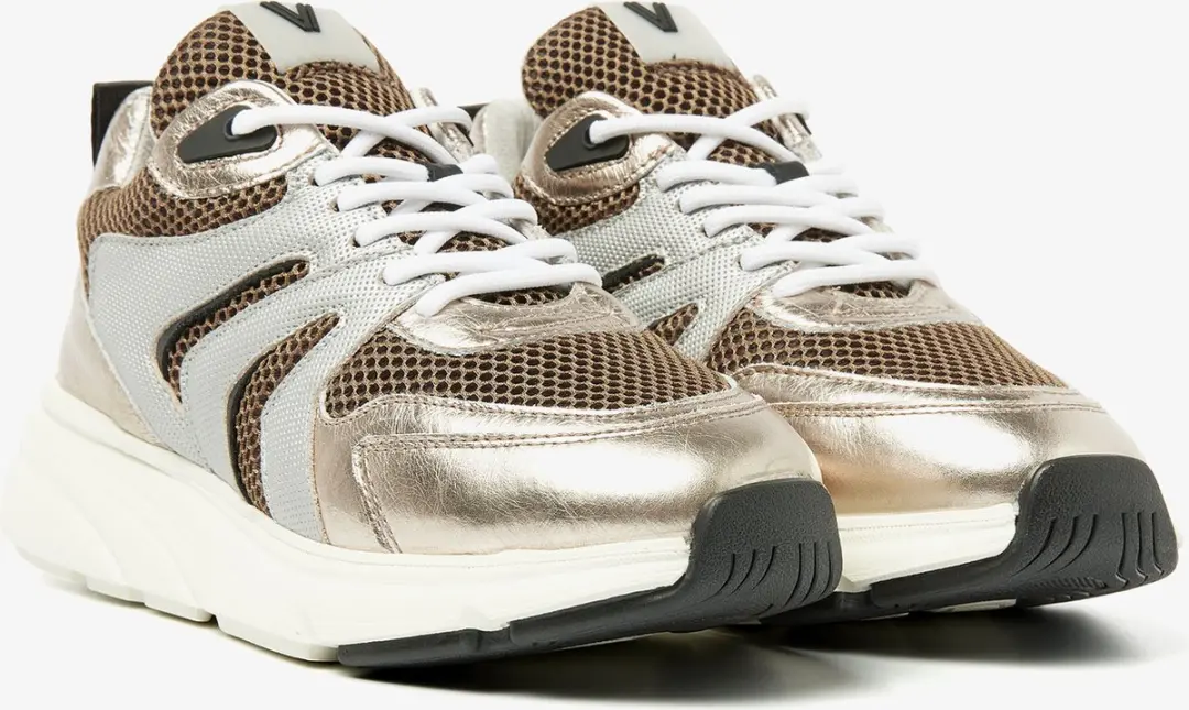 VIA VAI Vic Taylor Sneakers Dames 39 - Beige/Meerkleurig/Metallic - afbeelding 3 van 6