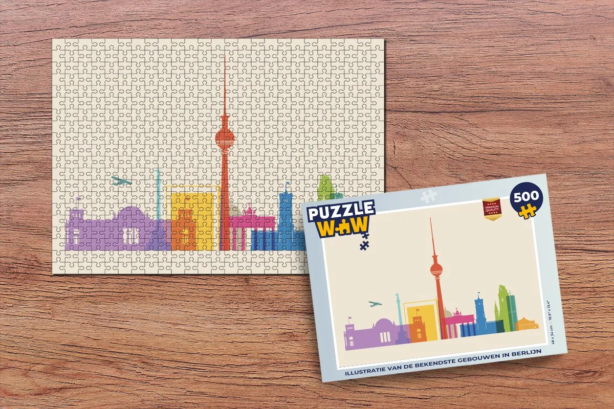 PuzzleWow Berlijnse Gebouwen Legpuzzel 500 Stuks - Multicolor