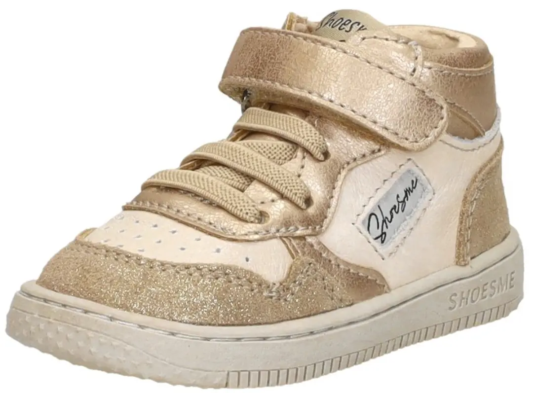 Shoesme Basket Sneakertje Beige-Goud - Maat 22 - afbeelding 5 van 6