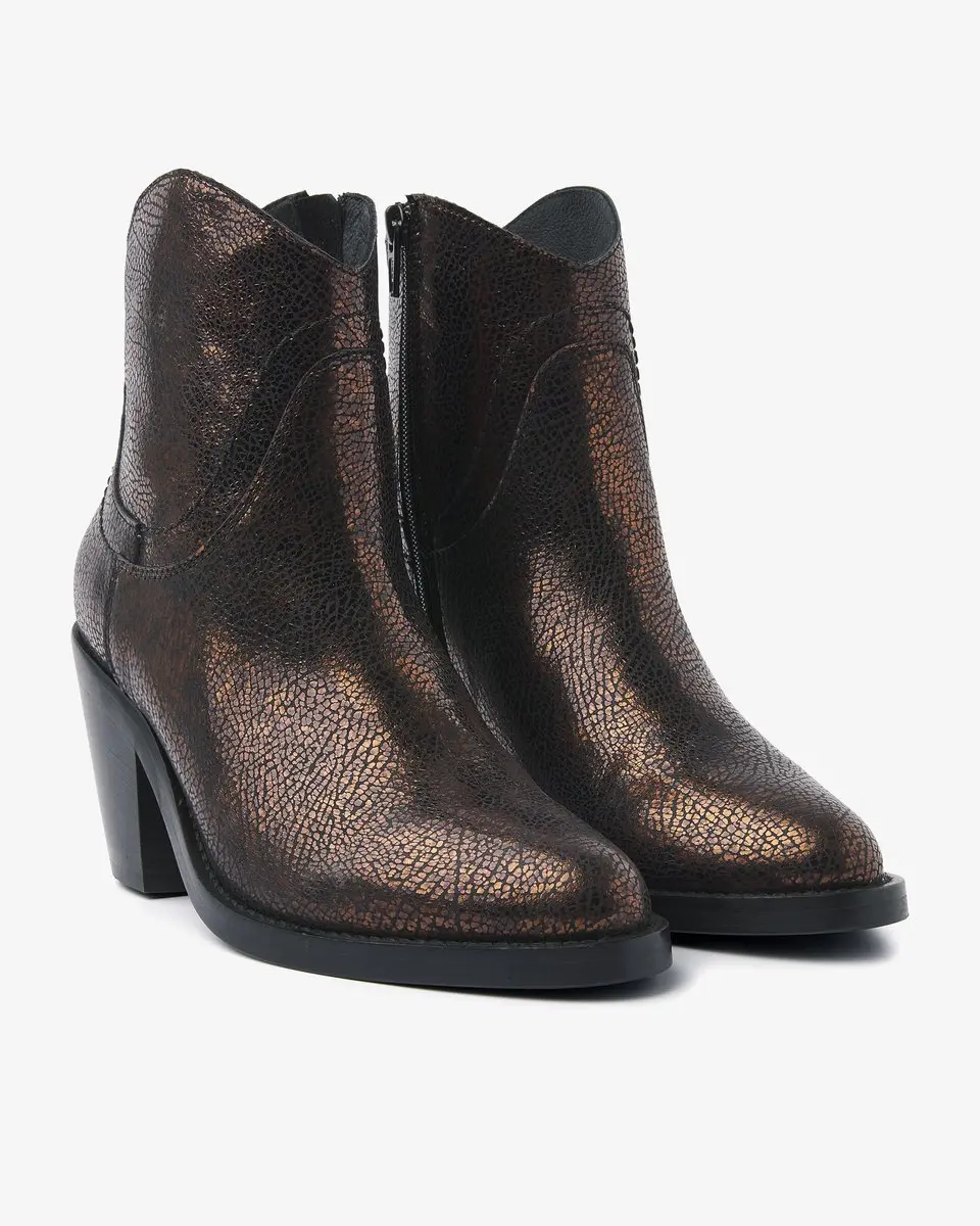 VIA VAI Mara Denver Enkellaarsjes - Leer Metallic 40 - afbeelding 2 van 6