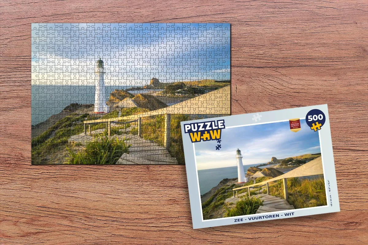 PuzzleWow Zee - Vuurtoren Legpuzzel 500 Stuks - Multicolor