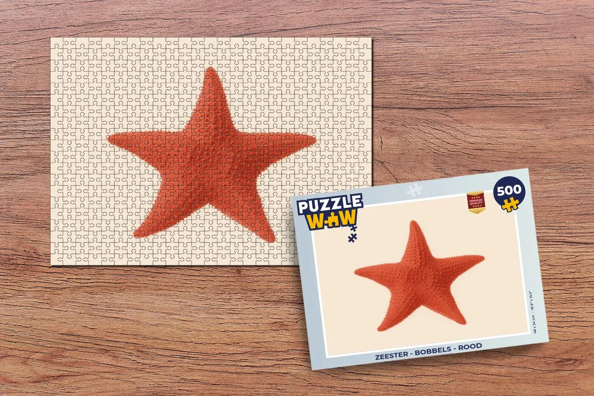 PuzzleWow Zeester Legpuzzel 500 Stuks - Rood