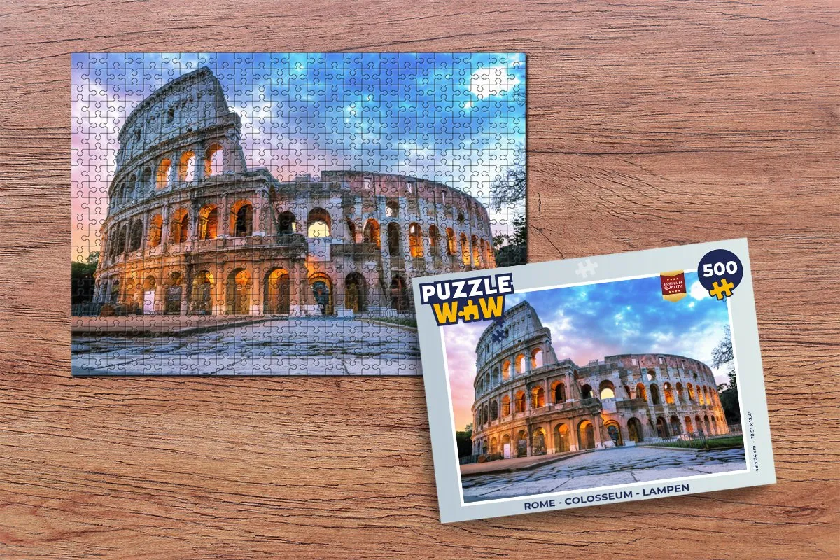 PuzzleWow Rome Colosseum Legpuzzel 500 Stuks - Multicolor