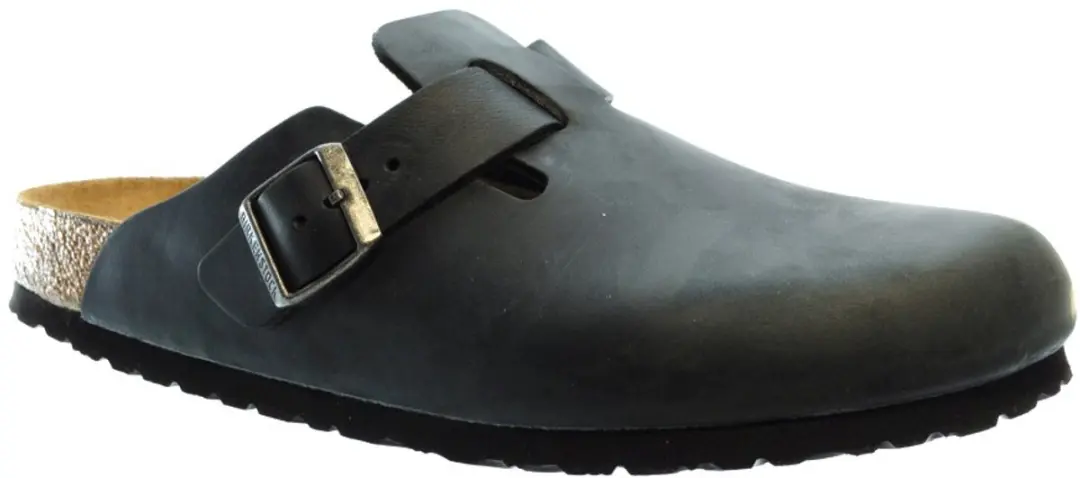 Birkenstock slipper BOSTON Black narrow Fettleder Oiled Leather
