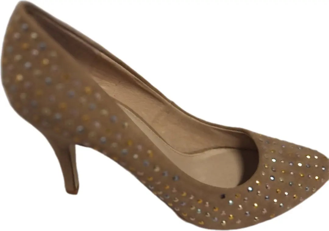 LA STRADA-PUMPS-SAND-MICRO STUDS -SIZE 40