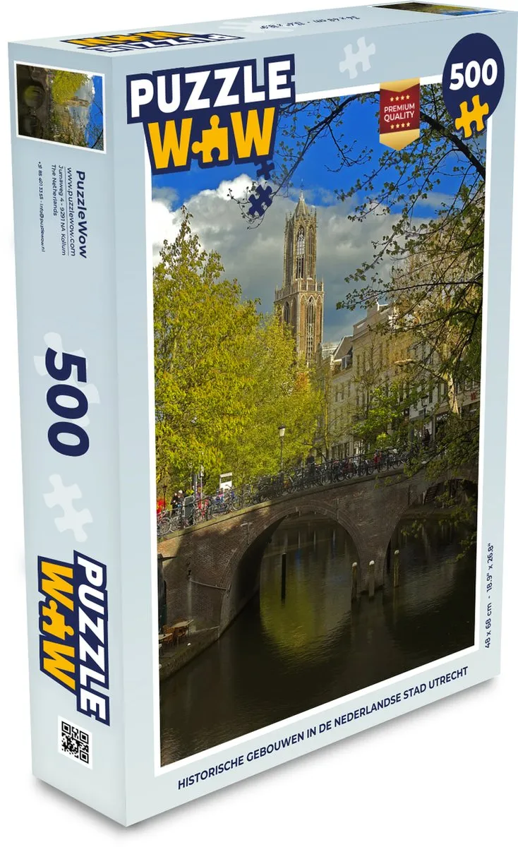 PuzzleWow Legpuzzel Utrecht 500 Stuks - Multicolor