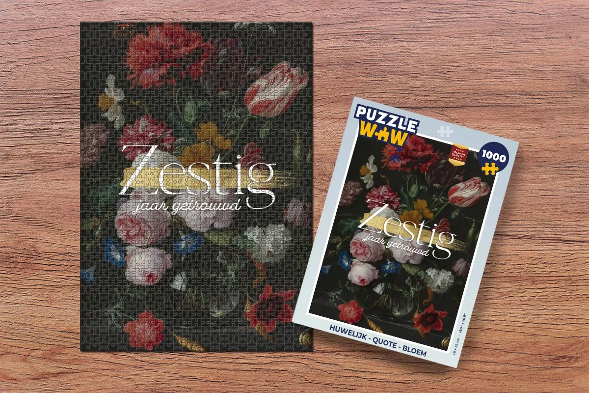 PuzzleWow 1000 Stuks Jubileum Legpuzzel - Multicolor