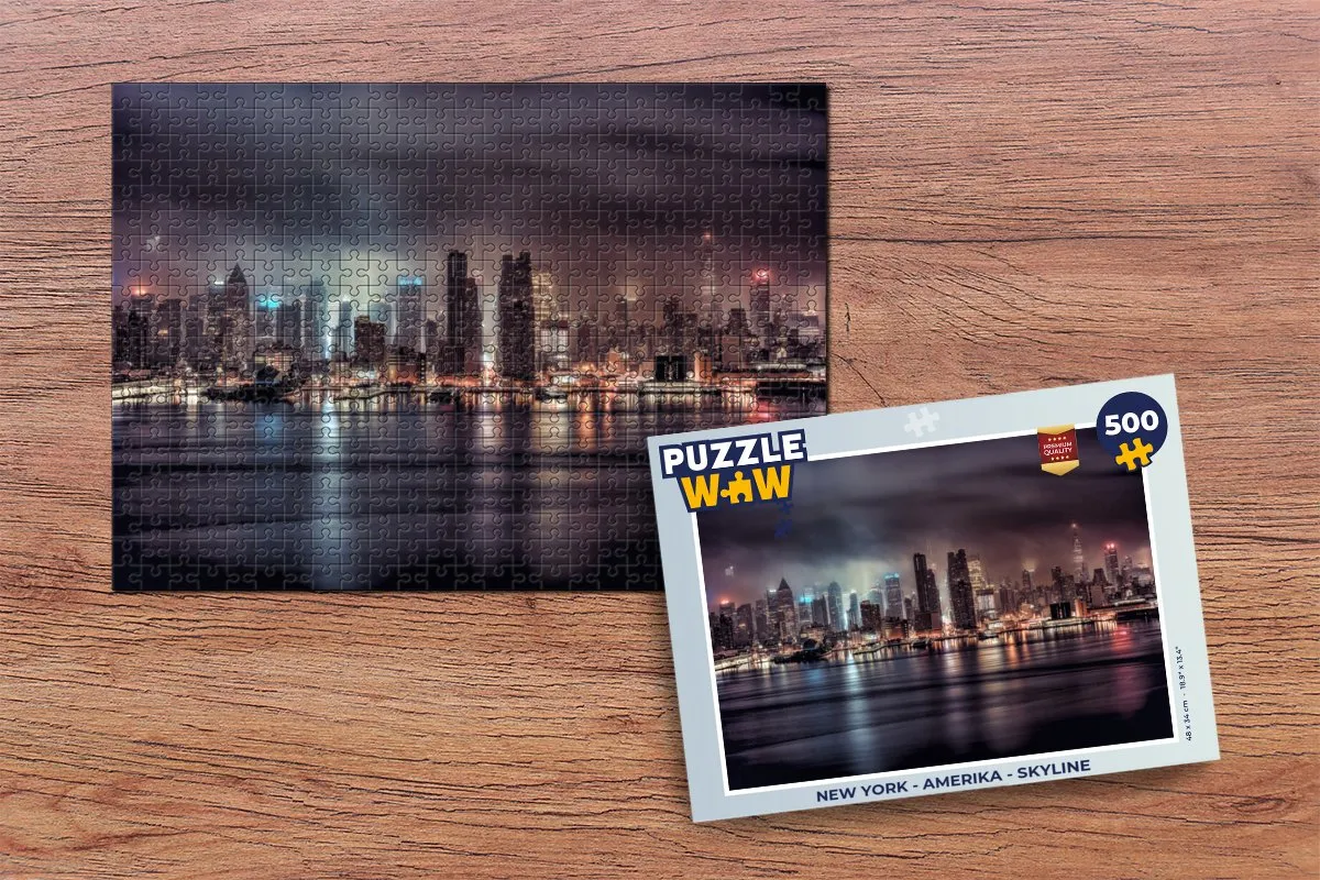 PuzzleWow New York Skyline Legpuzzel 500 Stuks - Multicolor