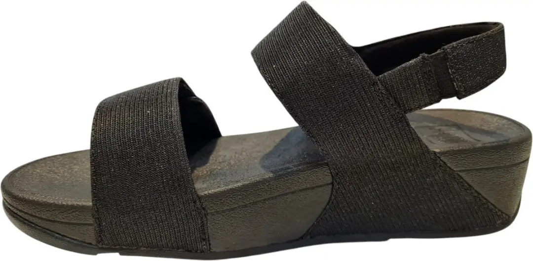 FitFlop Lulu Adjustable Shimmerlux Sandalen - Zwart - afbeelding 4 van 6