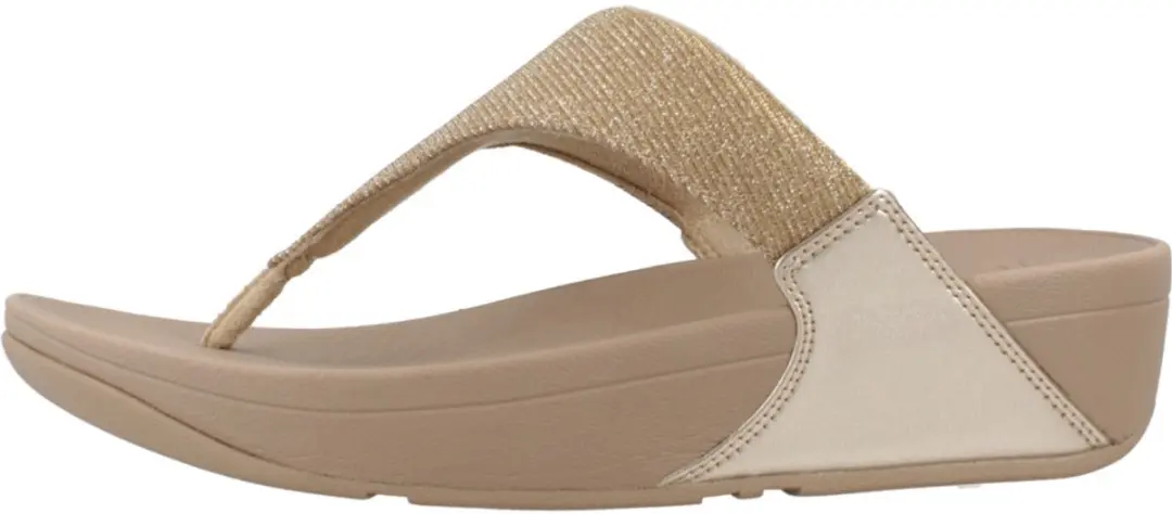 FitFlop Lulu Shimmerlux Teenslippers 39 - Goud/Beige - afbeelding 3 van 6