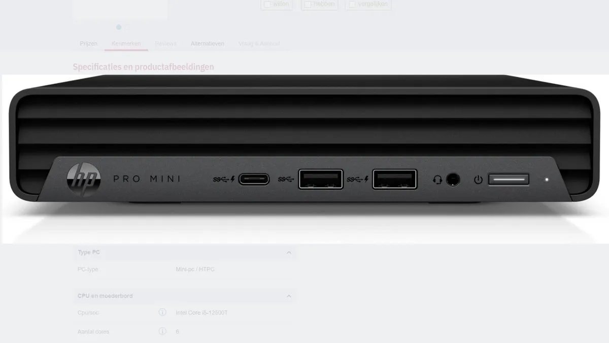 HP Pro Mini 400 G9 i5-14500T Mini PC - 16GB RAM 512GB SSD - US Int QWERTY