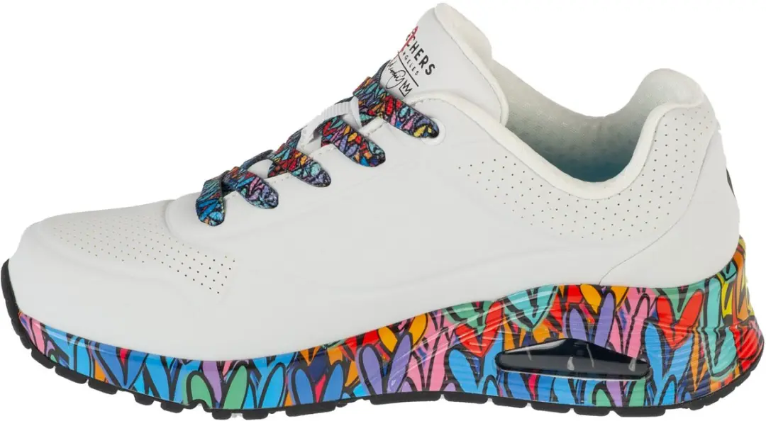 Skechers Uno Ravaged Love Sneakers 177918-WMLT - Wit - afbeelding 4 van 6