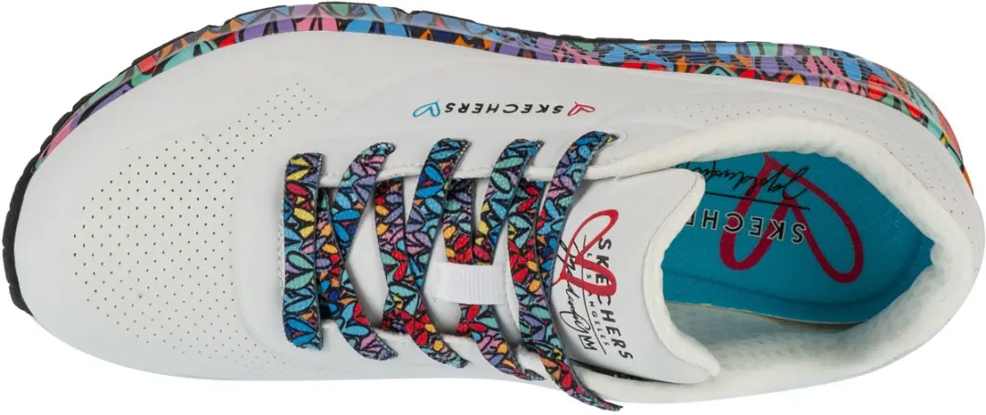 Skechers Uno Ravaged Love Sneakers 177918-WMLT - Wit - afbeelding 5 van 6