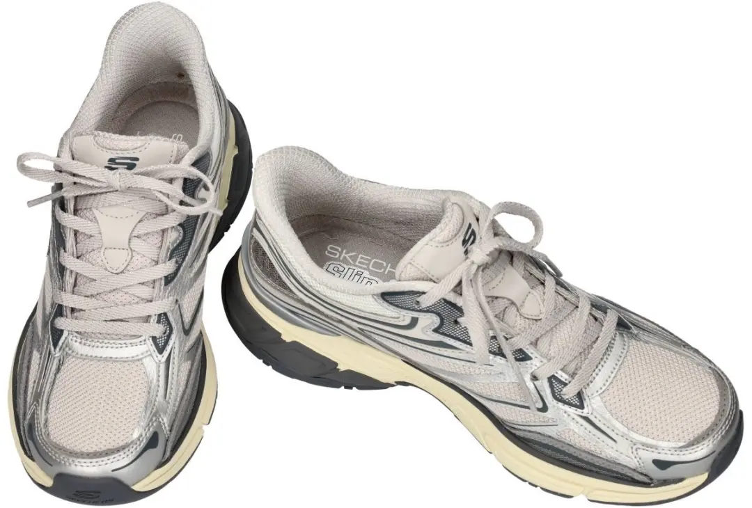 Skechers 138204 Dames Sneakers - Zilver - afbeelding 3 van 5