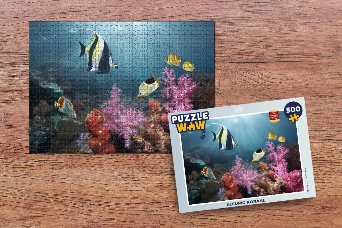 PuzzleWow Kleurig Koraal Legpuzzel 500 Stuks - Multicolor