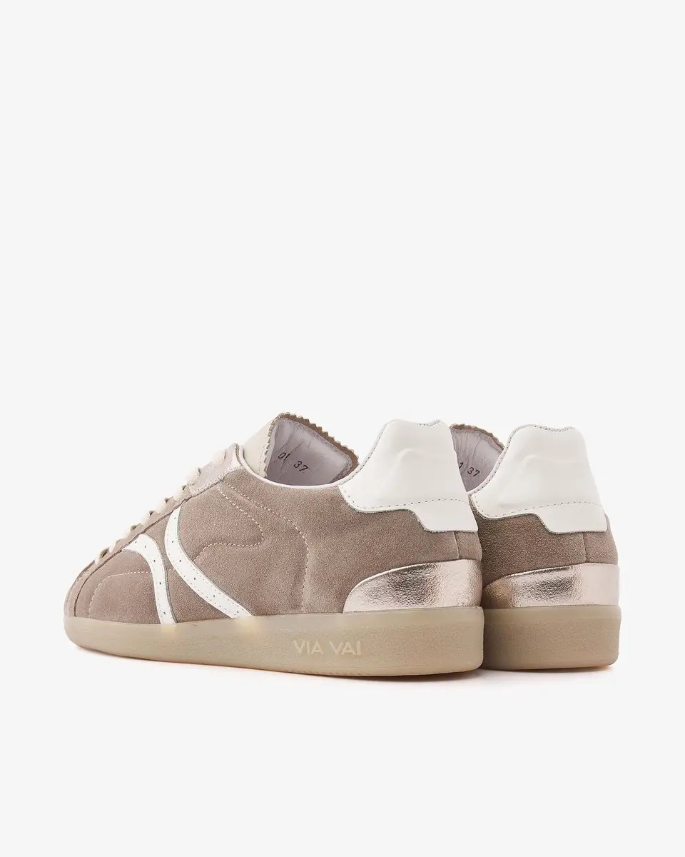 VIA VAI Nilla Khloe Sneakers - Leer/Suède Beige - Maat 38 - afbeelding 4 van 6