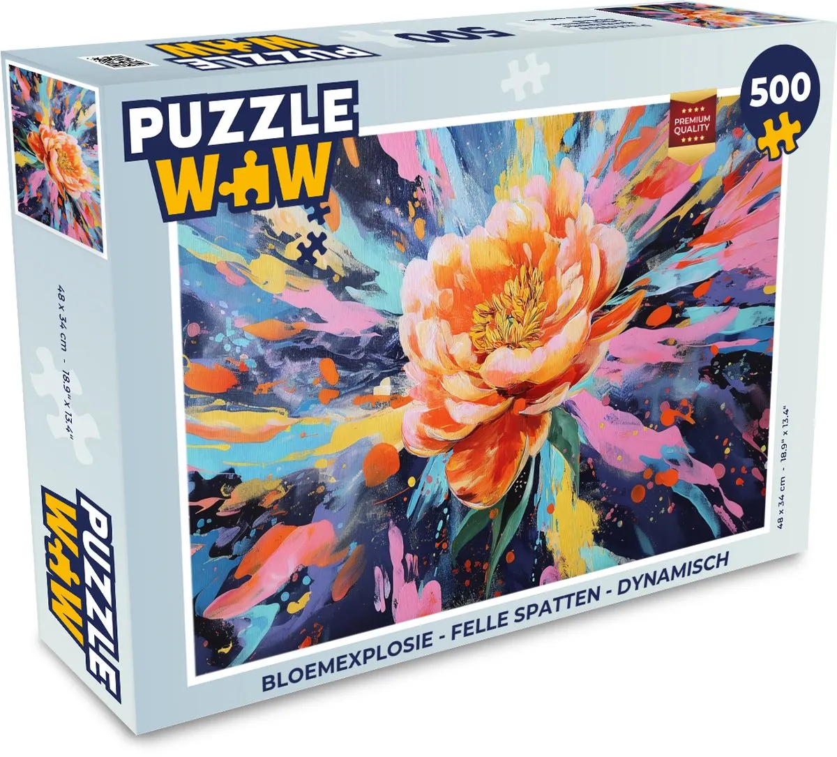 PuzzleWow Bloemexplosie Legpuzzel 500 Stuks - Dynamisch
