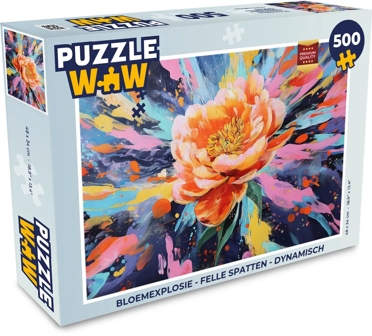 PuzzleWow Bloemexplosie Legpuzzel 500 Stuks - Dynamisch