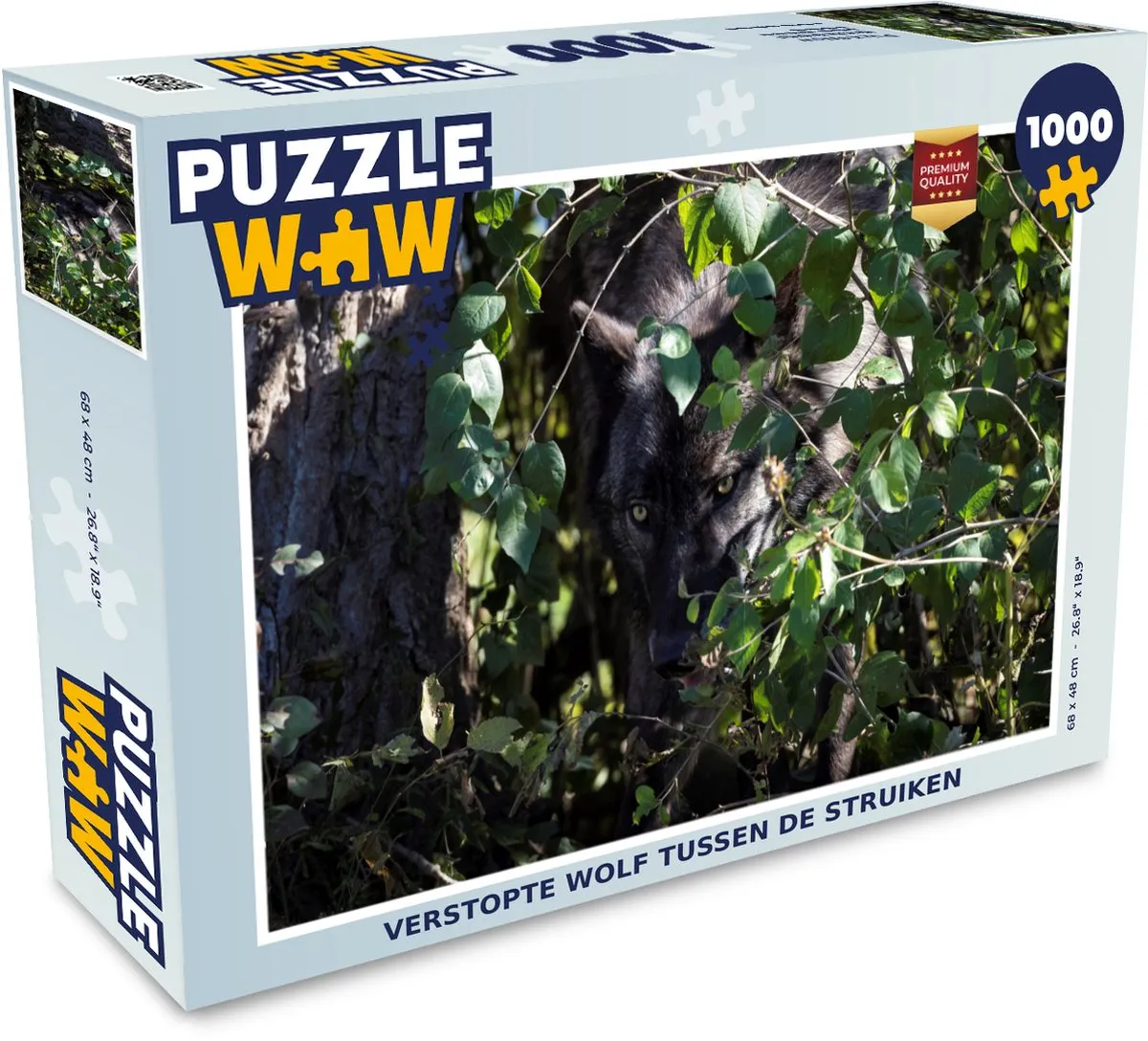 PuzzleWow Verstopte Wolf Legpuzzel 1000 Stuks - Multicolor
