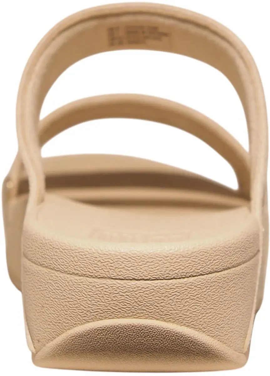 FitFlop Lulu Shimmerglitz Slides - Dames Badslippers 42 - Metallic Beige - afbeelding 5 van 6