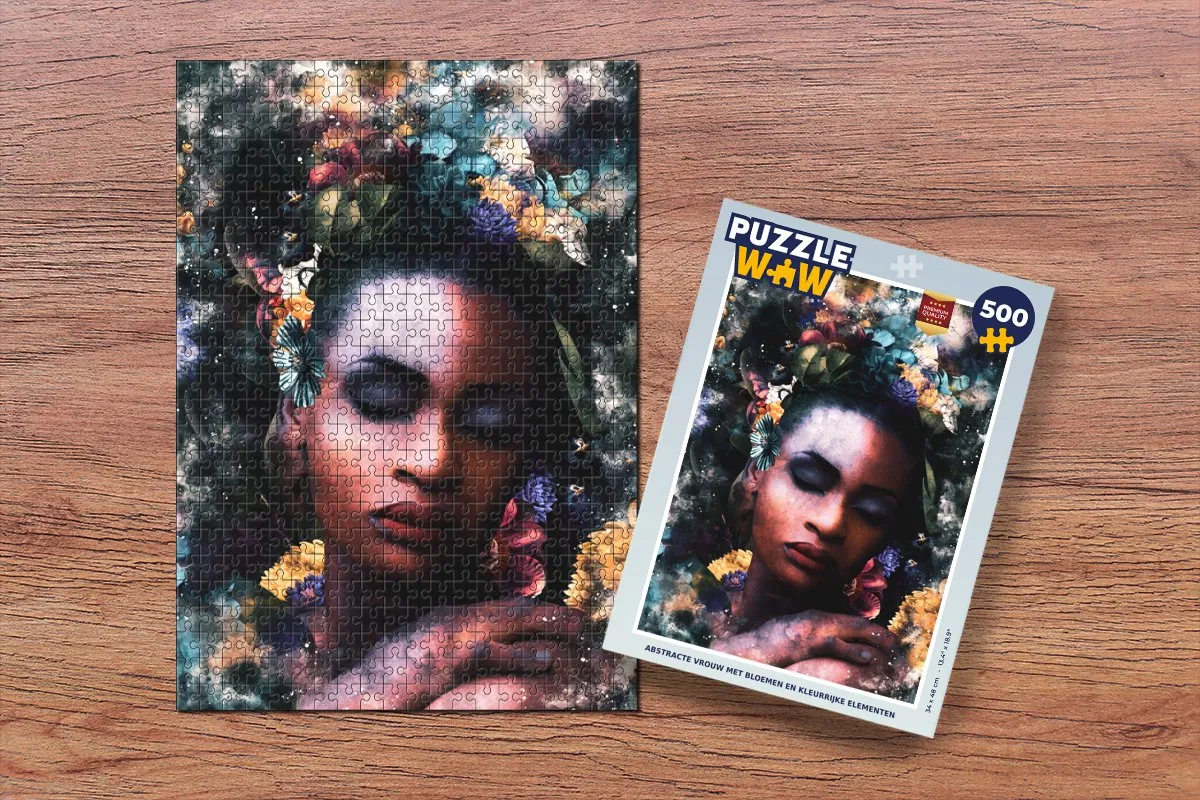 PuzzleWow Abstract Legpuzzel 500 Stuks - Multicolor - MPN 7422006971932
