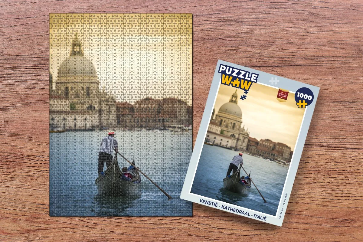 PuzzleWow Venetië Kathedraal Legpuzzel 1000 Stuks - Multicolor