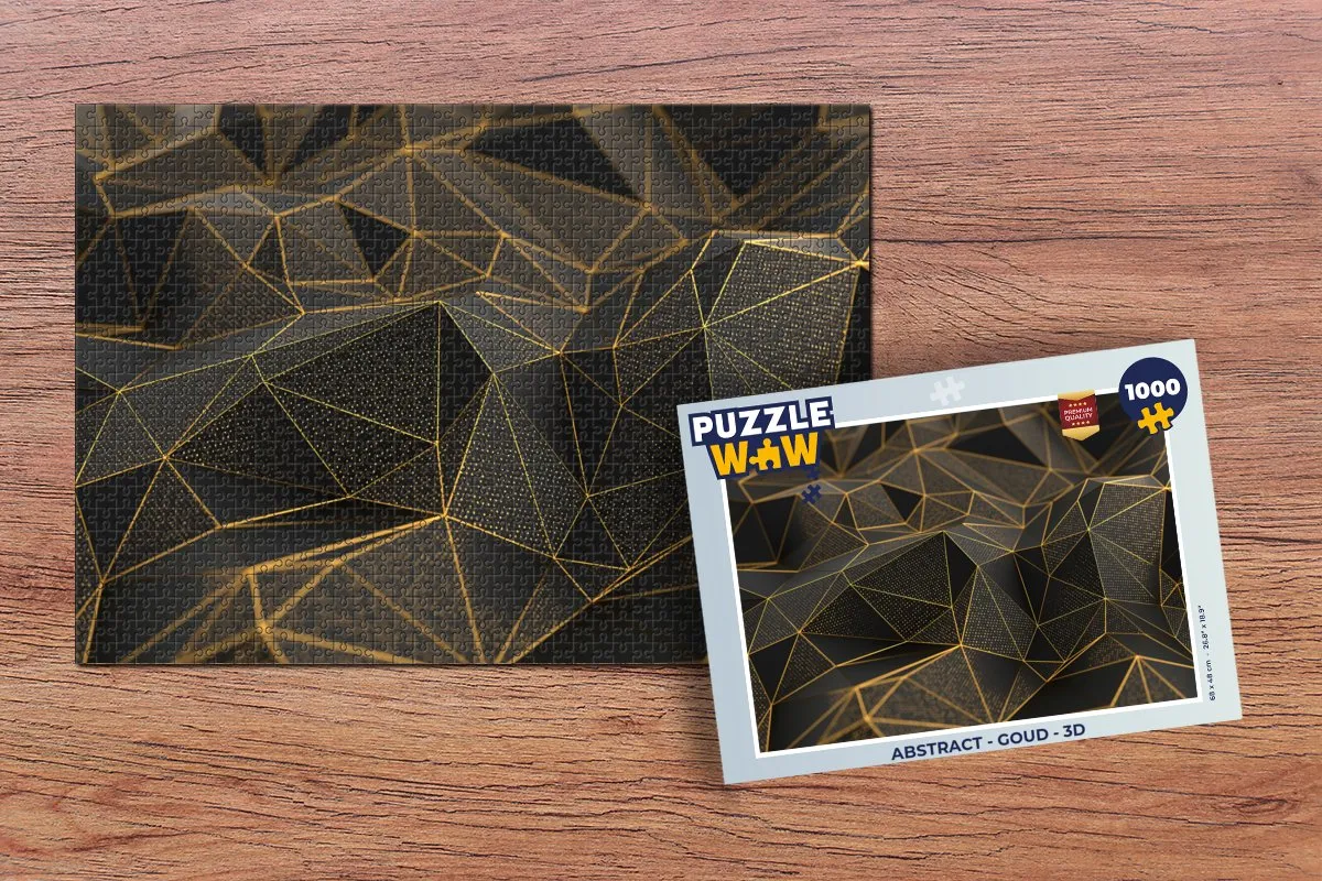 PuzzleWow Abstract 1000 Stuks - 3D Luxe Puzzel - Multicolor