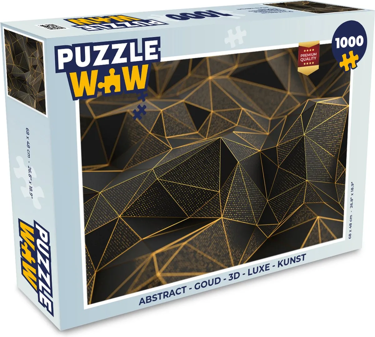 PuzzleWow Abstract 1000 Stuks - 3D Luxe Puzzel - Multicolor