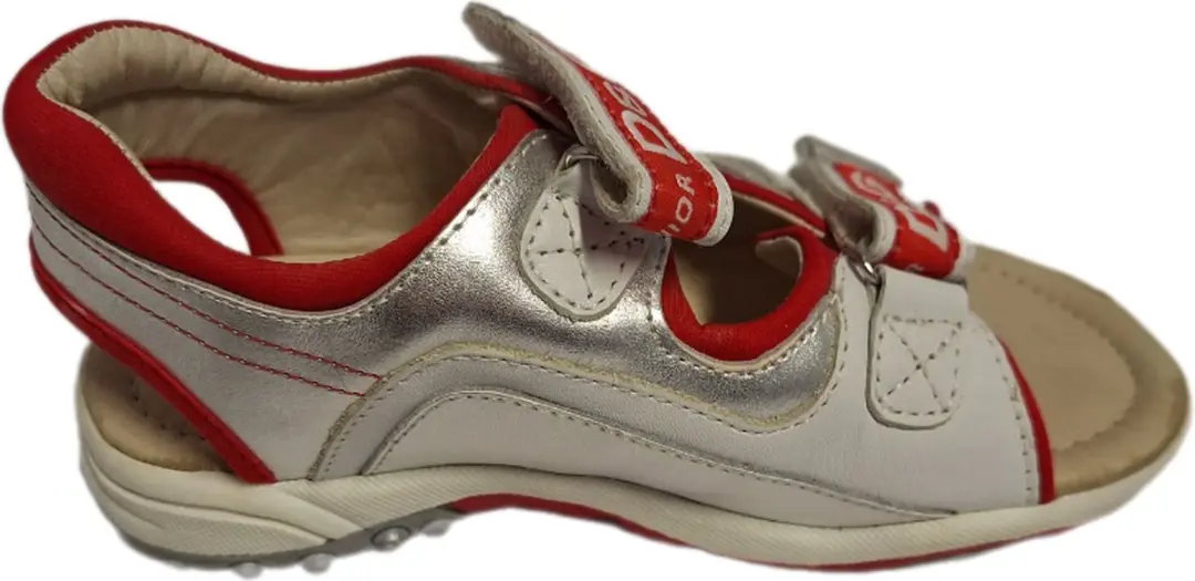 D&G JUNIOR SANDALO SPORTIVO SILVER/RED SIZE 31