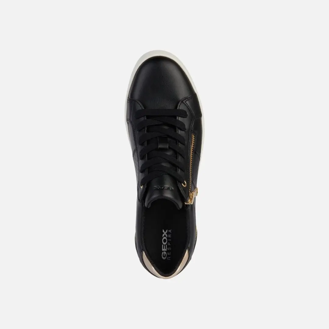 Geox Blomiee Dames Sneakers - Zwart/Lichtgoud - Maat 36 - afbeelding 6 van 6