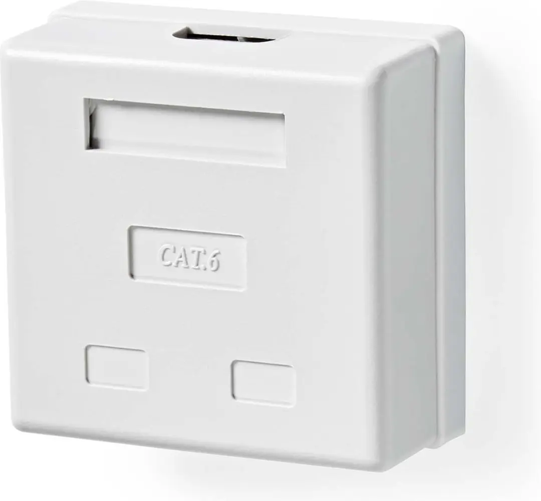 Nedis Netwerk Wanddoos 2x CAT6 STP - Goudverguld - Wit - afbeelding 2 van 4