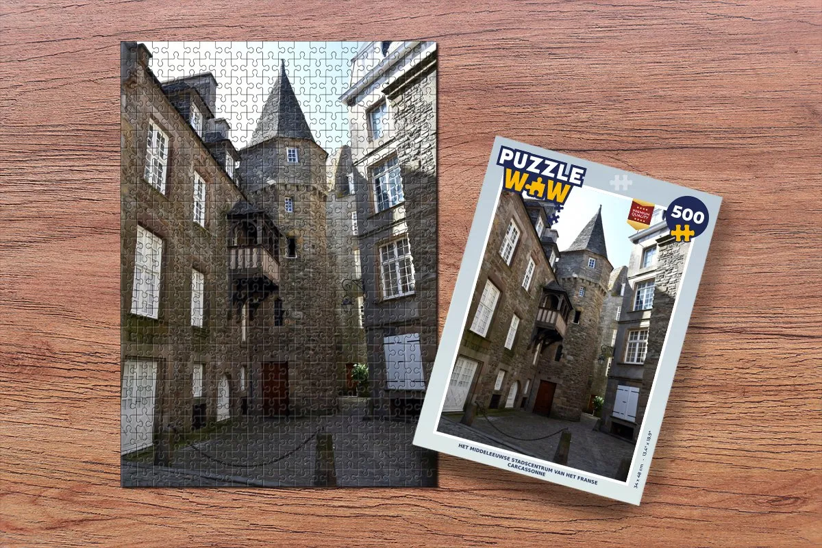 PuzzleWow Carcassonne Legpuzzel 500 Stuks - Multicolor