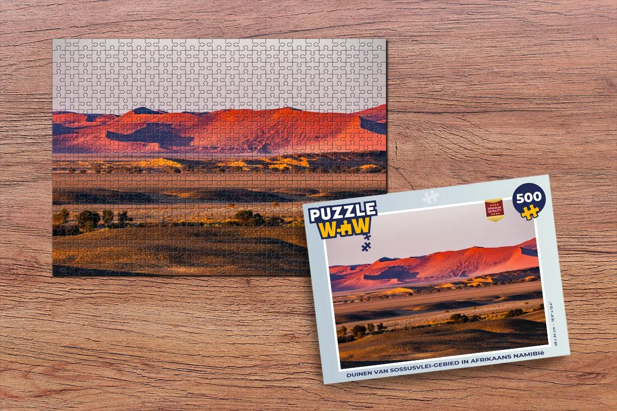 PuzzleWow Legpuzzel Duinen van Sossusvlei 500 Stuks - Multicolor