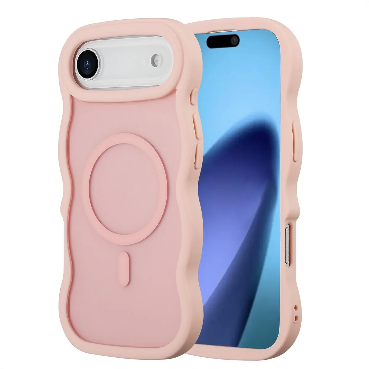 Selencia Wavy Case iPhone 17 Air - Roze