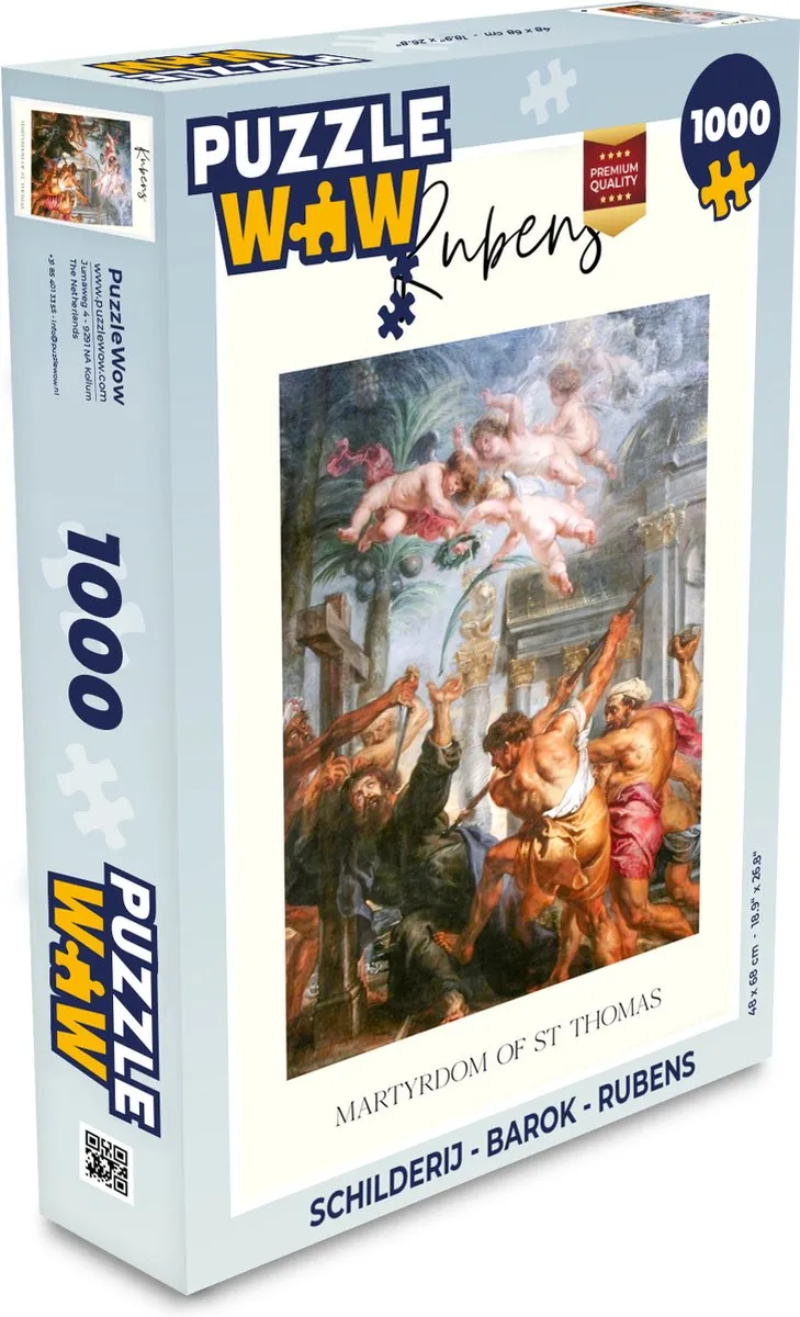 PuzzleWow Rubens Barok Legpuzzel 1000 Stuks - Multicolor