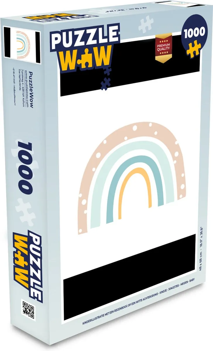 PuzzleWow Regenboog Legpuzzel 1000 Stuks - Multicolor