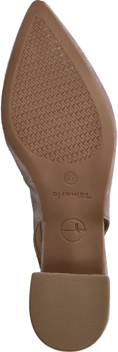 Tamaris Slingback Pumps - Taupe Leer - Maat 38 - afbeelding 6 van 6
