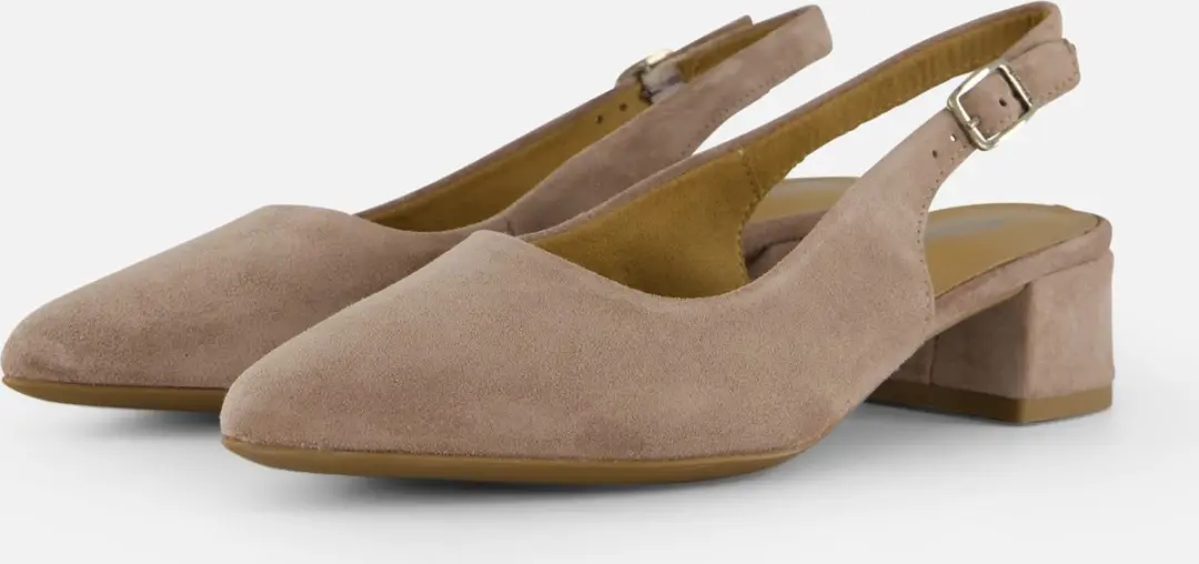 Tamaris Slingback Pumps taupe Leer