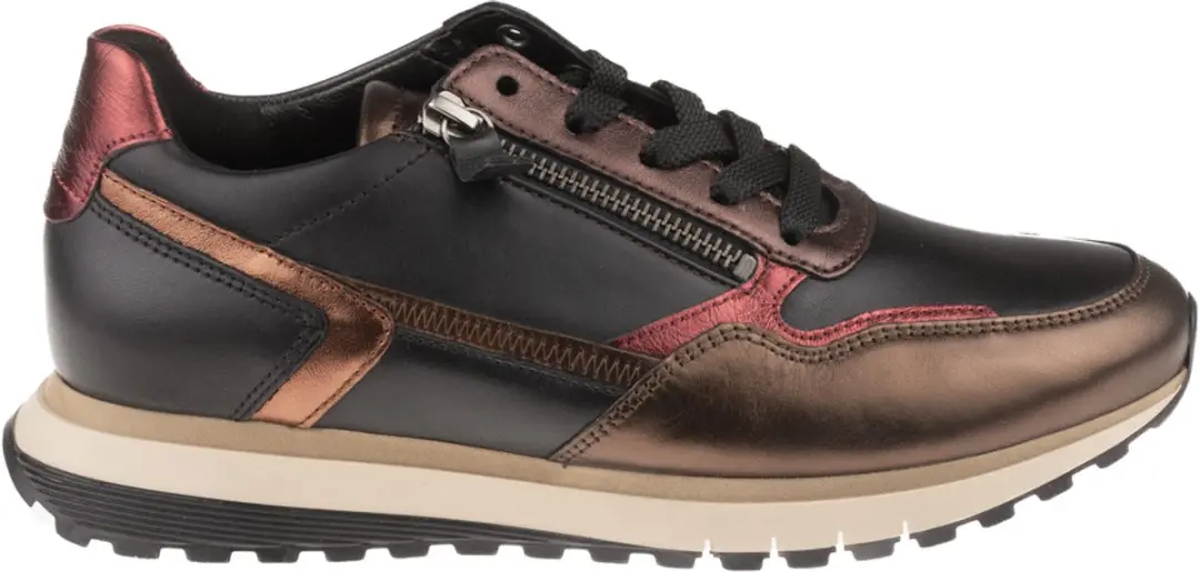 Gabor Sneaker 76.378.27 Zwart Bruin Metallic Wijdte H