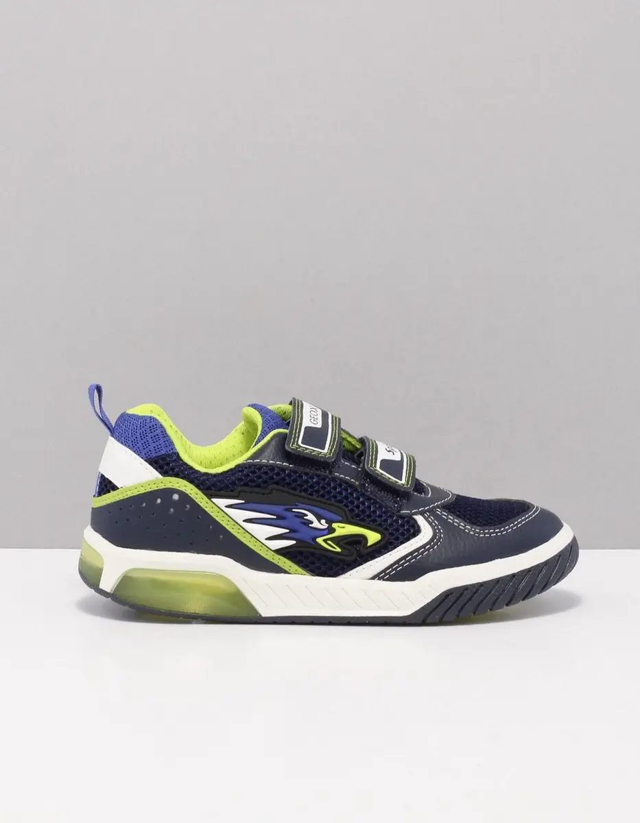 Geox j159cb klittenbandschoenen jongens blauw blauw c0749 navy lime  32
