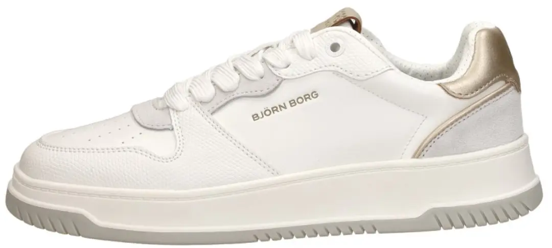 Björn Borg T2700 Dames Sneakers - Wit/Goud - afbeelding 2 van 6
